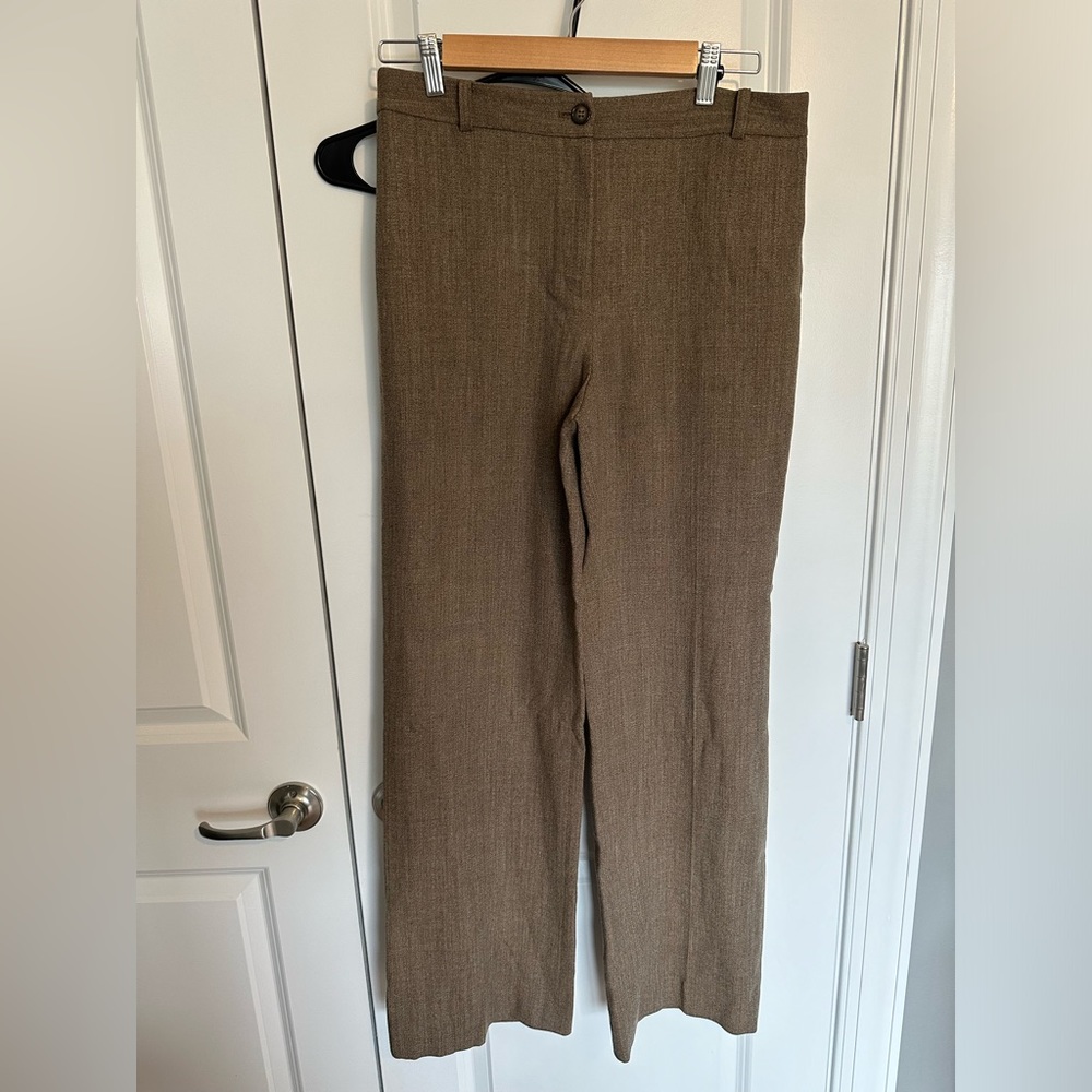 Ann Taylor Loft vintage Women's 100% Wool Trouser Brown Size 8